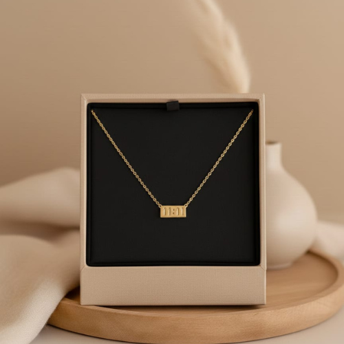 11:11 Gold Plated Manifestation Necklace for Women | Minimal Lucky Number Pendant