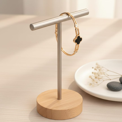 Black Clover Charm Bracelet | Minimal Gold Finish Bracelet