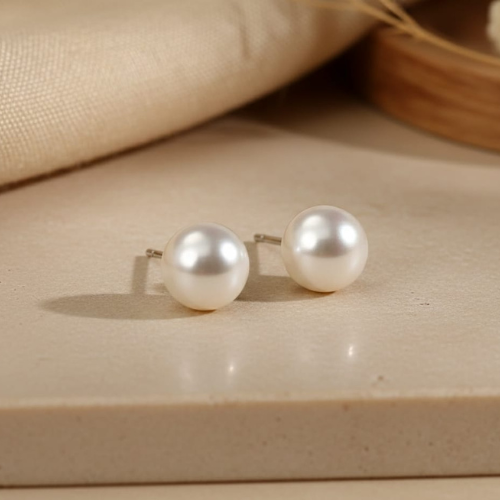 Anti Tarnish Stainless Steel Pearl Detachable Hoop Earrings for Women – 4 Way Wear