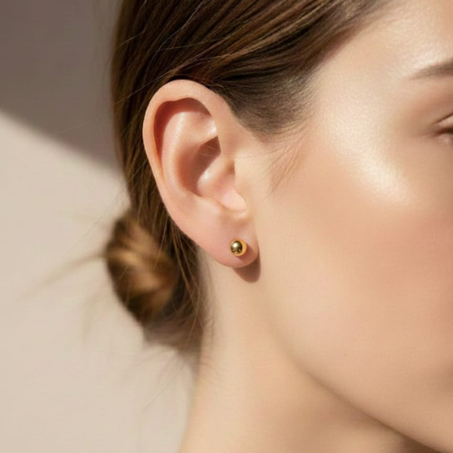 Anti Tarnish Stainless Steel Gold Stud & Hoop Earrings Set for Women (Pack of 3) | Daily Wear Anti-Tarnish Gold Earring Combo