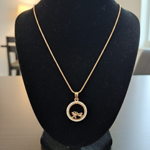 Roselle Rose Gold Anti Tarnish Pendant Necklace