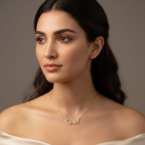 Magnetic 2-in-1 Clover Heart Necklace – Magnetic Convertible Gold Plated Pendant Chain | Kaarmika