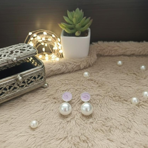 Pearl Drop Anti-Tarnish Stud Earrings