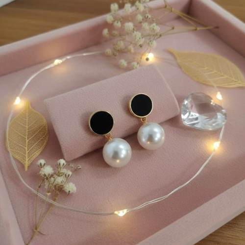 Pearl Drop Anti-Tarnish Stud Earrings